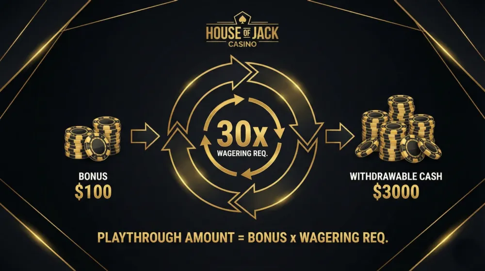 House of Jack bonus wagering scheme